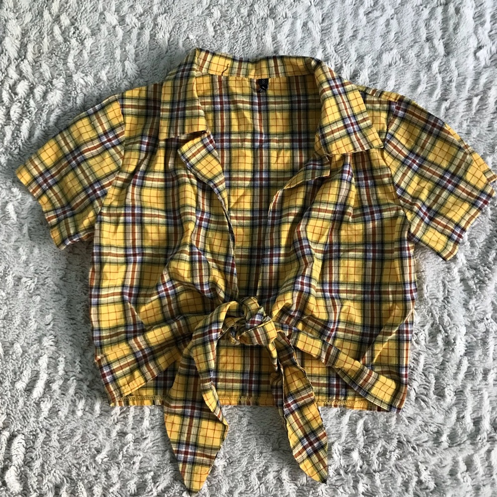 Cute tie crop top